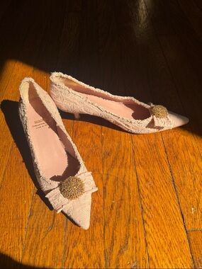Vintage Moschino Pointed Toe Kitten Heel - Baby Pink